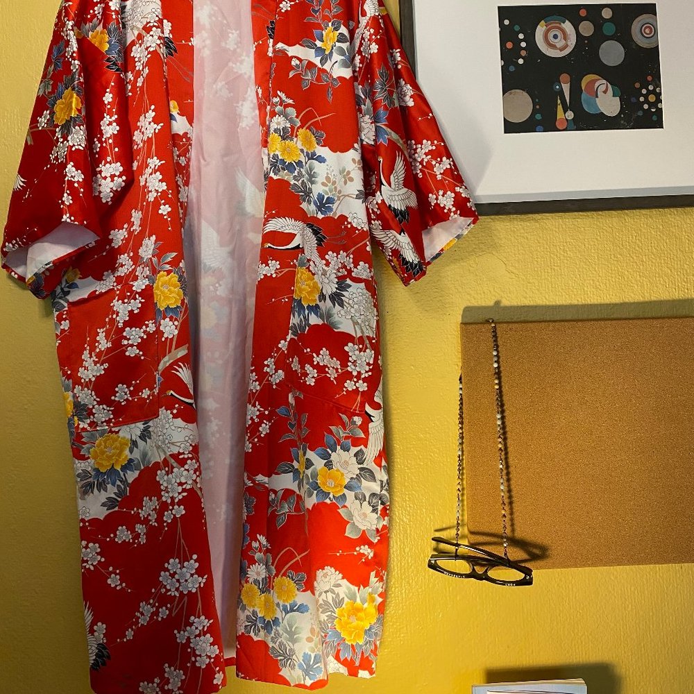 Beautiful Red Printed Kimono